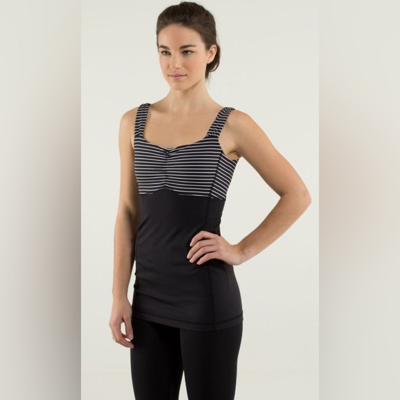 Lululemon Aria Tank II
Parallel Stripe Black White / Black Like New - Picture 2 of 7